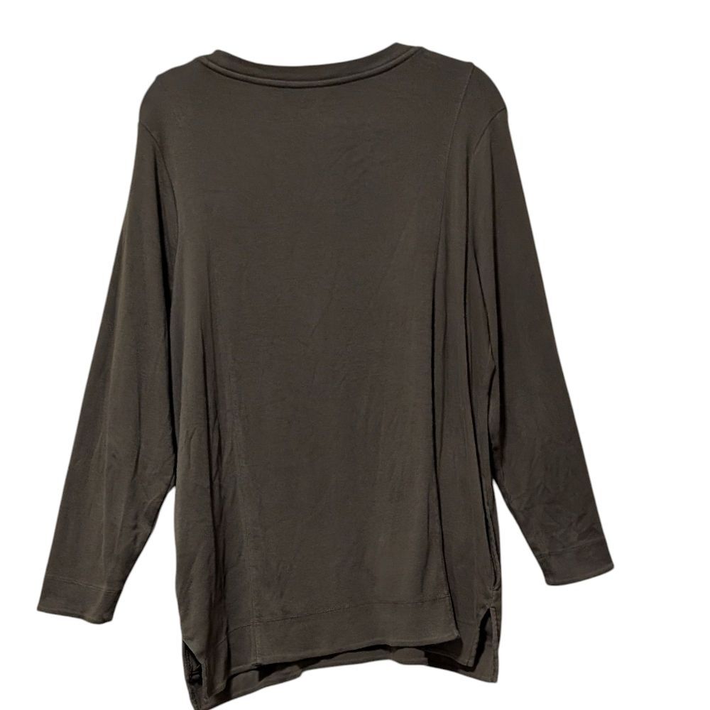 Chico's ultimate tee women's 3/XL Pima cotton tunic long sleeve cozy casual - Picture 2 of 10